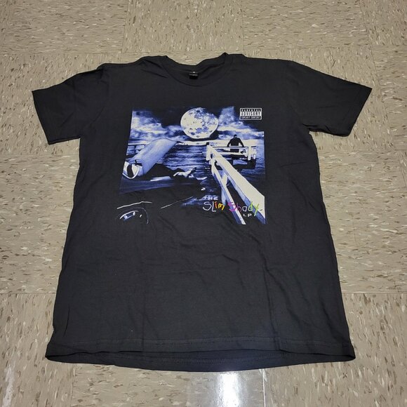 VTG Eminem the slim shady LP Black T-shirt Unisex small Hip Hop Rap Horrorcore - Picture 1 of 4